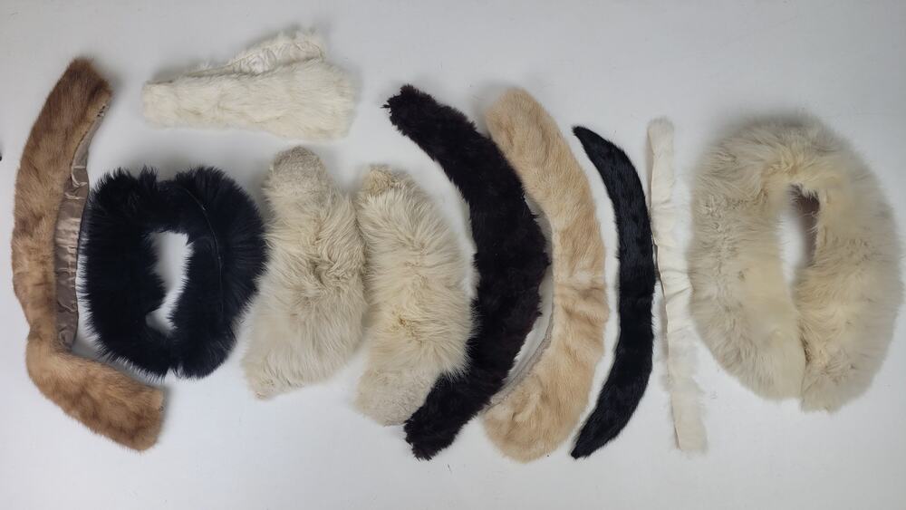 Vintage Fur Trim Lot of 10 Mixed Furs
